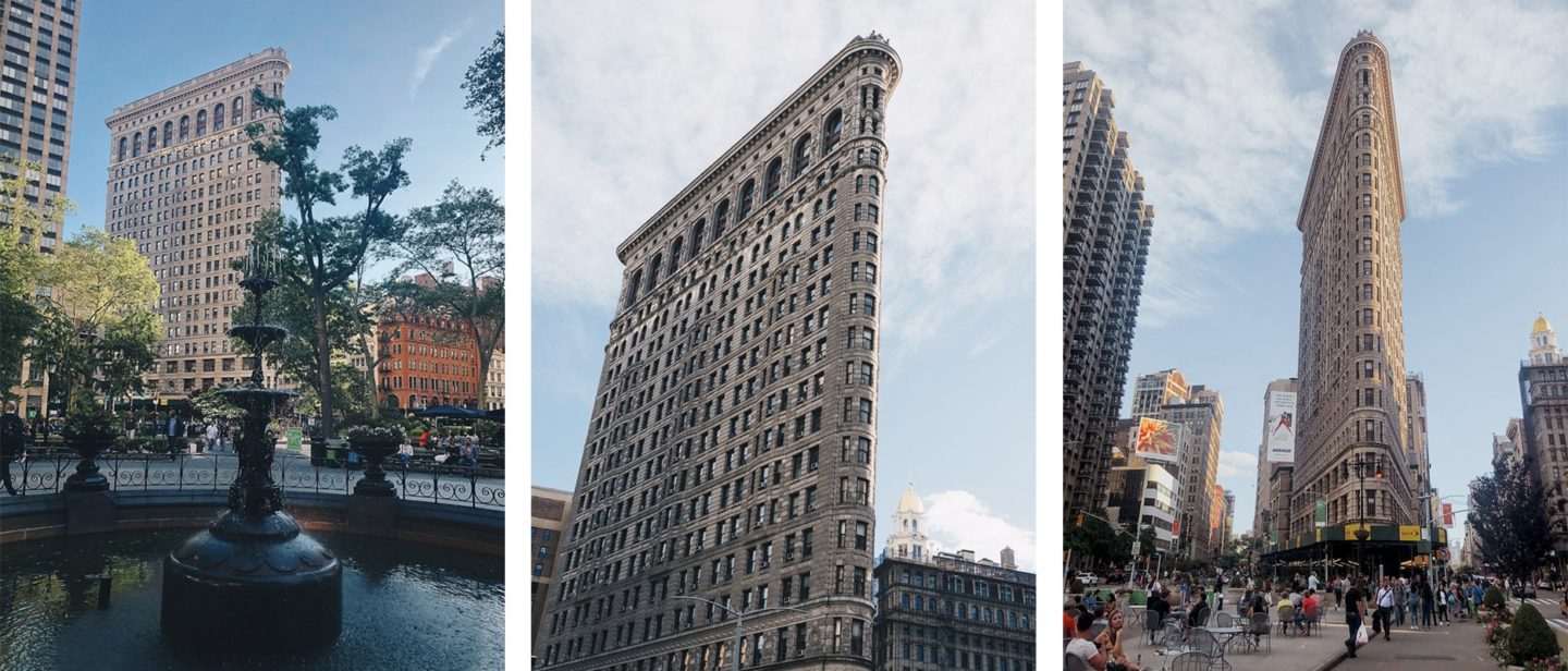 Stampa Su Tela Canvas Artery8 - Flat Iron Building New York - Foto Vintage - 81x61 Cm - Quadro Da Parete