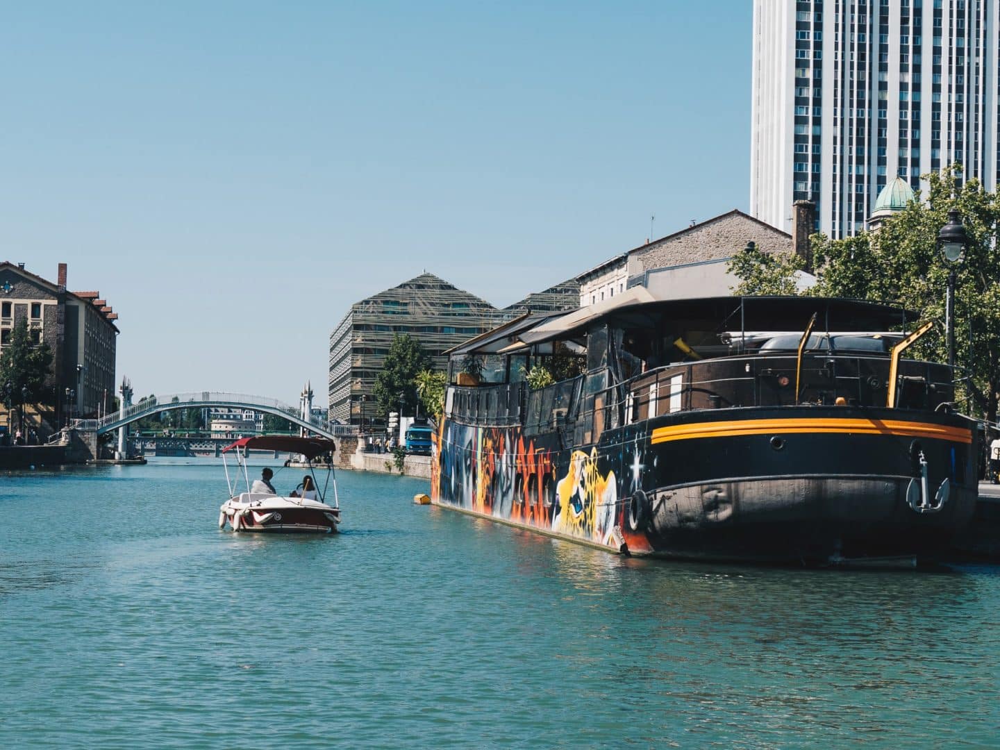 Balade en bateau sur le canal de l’Ourcq