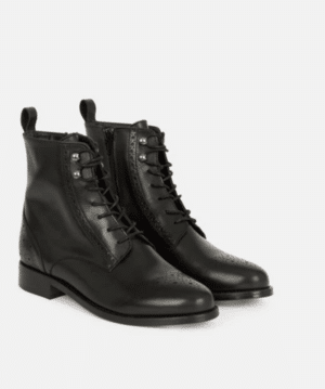 Bottines cuir noir