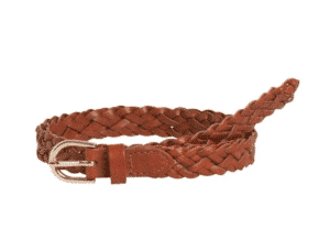 ceinture cuir tressé