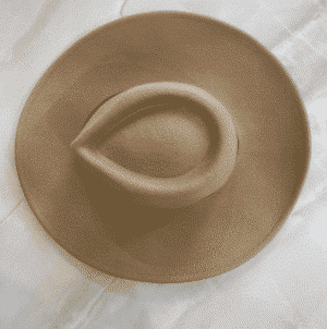 Chapeau fedora feutre beige
