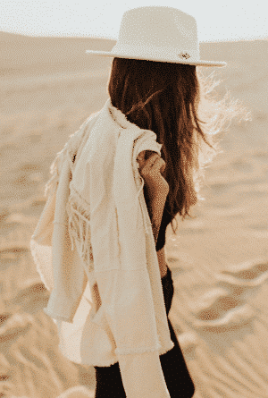 Chapeau fedora feutre blanc