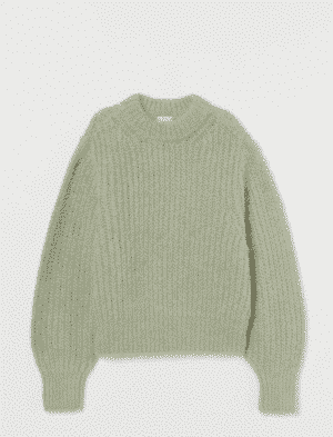 Pull alpaga mélangé vert