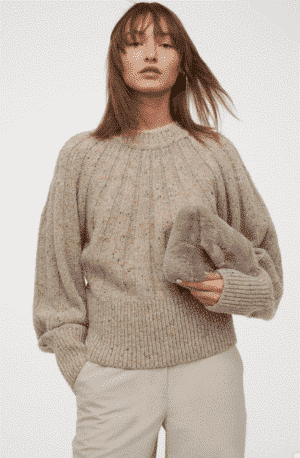 Pull laine mélangé chiné