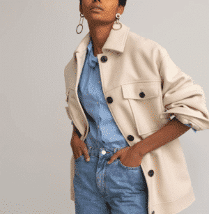 Surchemise beige boutons