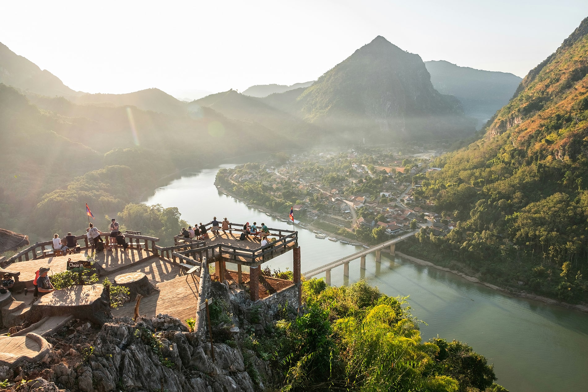 Laos December nature and temples